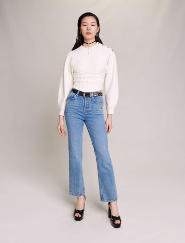Knit corset jumper : Sweaters & Cardigans color Ecru