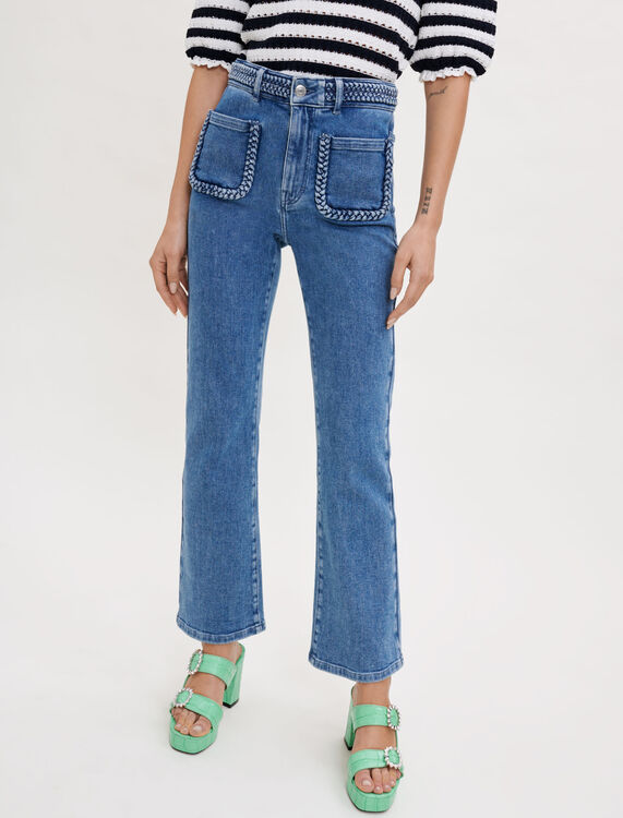 Jeans with braided detailing - Trousers & Jeans - MAJE