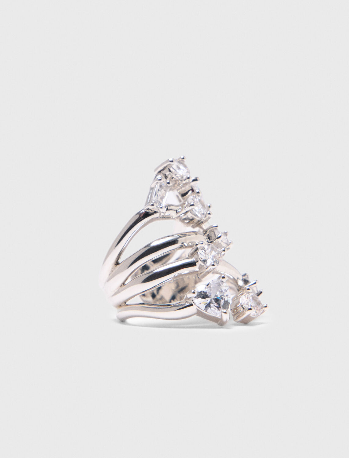 Rhinestone multi-row ring - Jewelry - MAJE