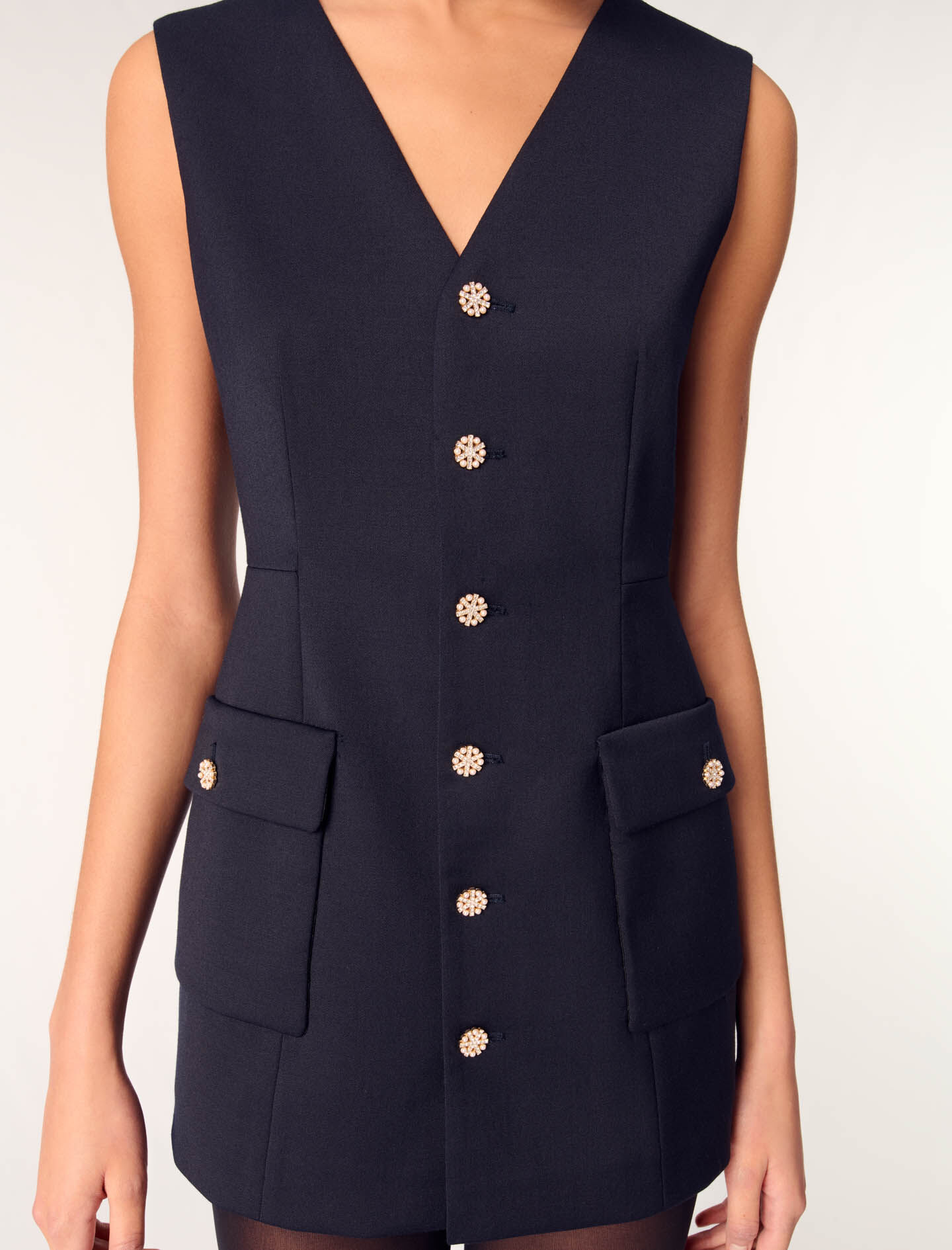 225IORINE Layered-effect wool-blend dress - Jumpshort