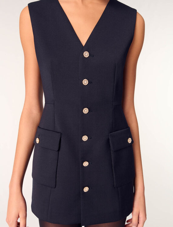 Layered-effect wool-blend dress - Jumpshort & Jumpsuits - MAJE
