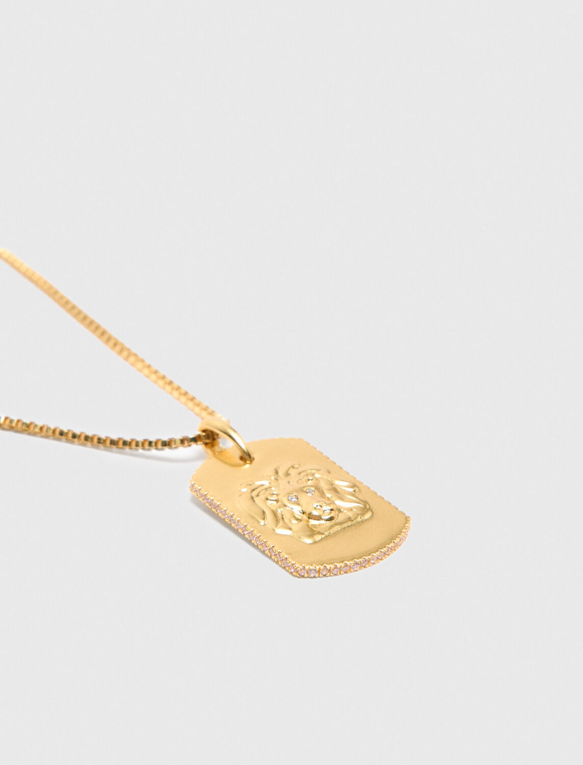 Zodiac sign plaque necklace -  - MAJE