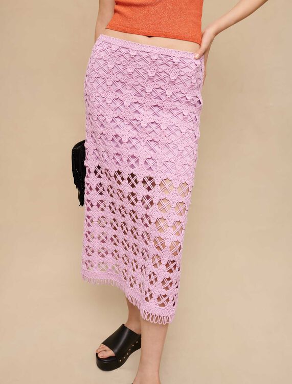 Crochet midi skirt -  - MAJE