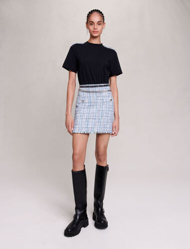 Tweed dress : Skirts & Shorts color Light Blue