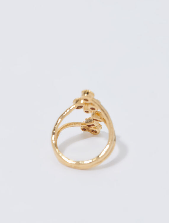 Rhinestone-embellished ring -  - MAJE