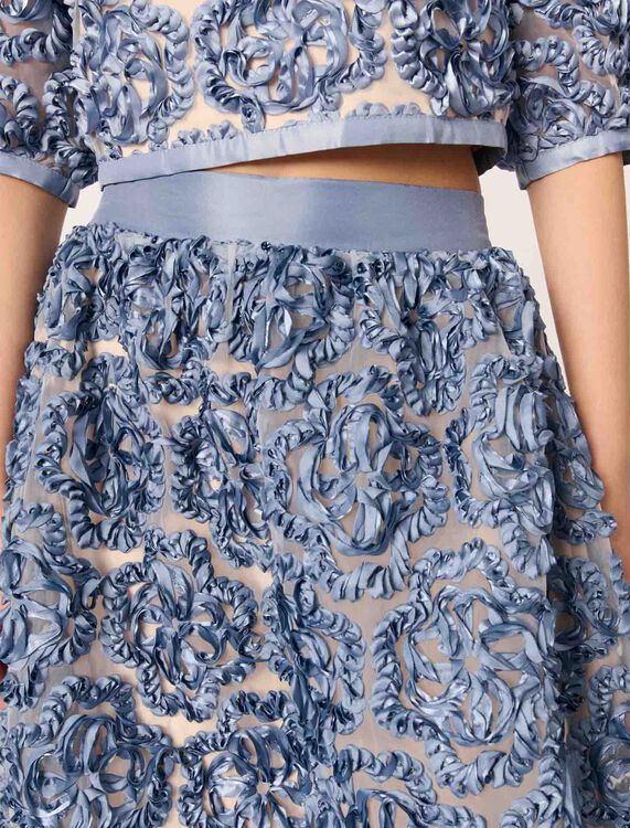 Floral organza maxi skirt - Skirts & Shorts - MAJE