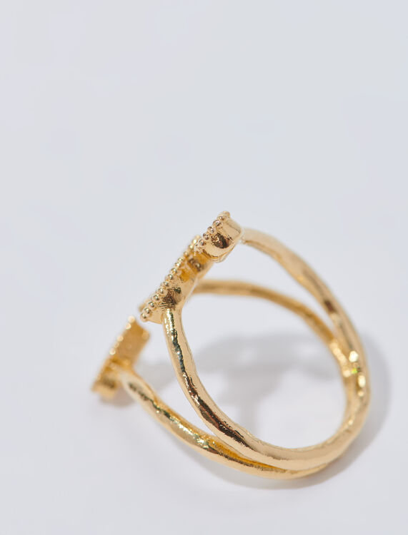 Rhinestone-embellished ring - Jewelry - MAJE