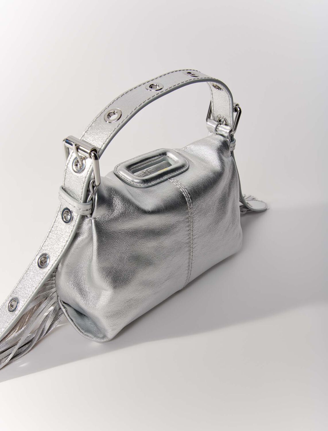 Metallic leather mini Miss M bag - Miss M Bags - MAJE