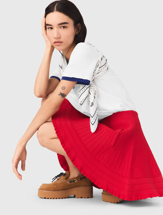 Compact knit short skirt - Skirts & Shorts - MAJE