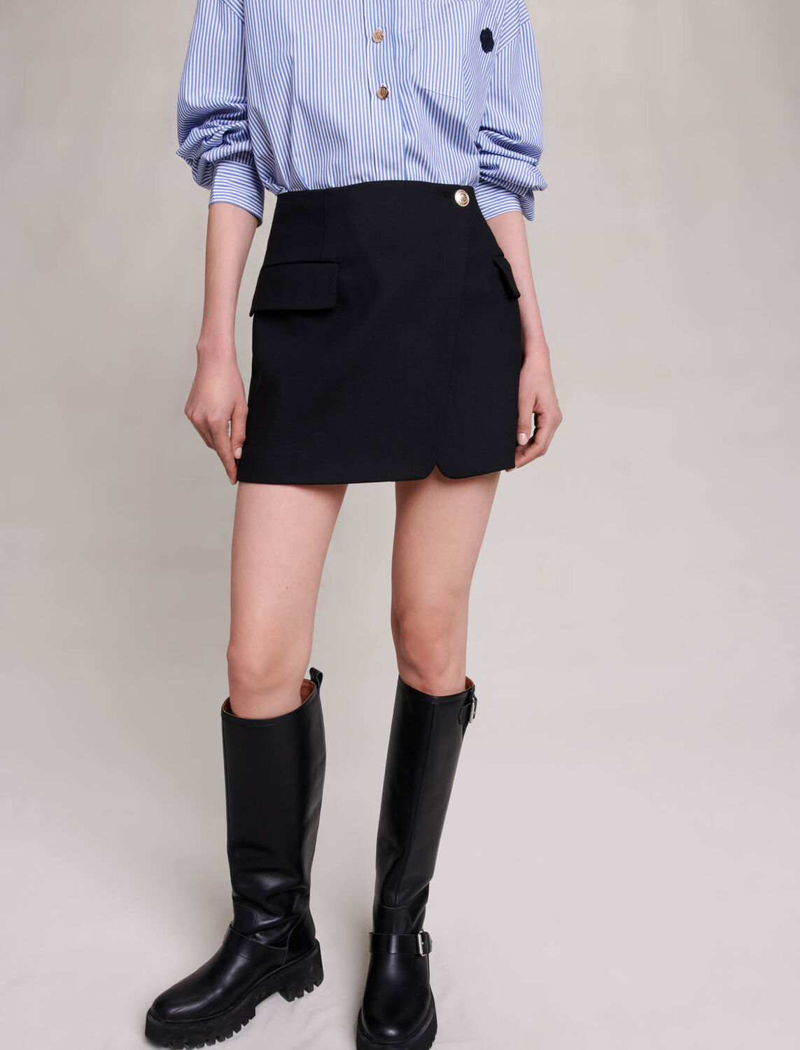 Asymmetric wrap skirt : View All color 