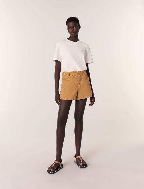 maje : T-Shirts 顏色 米白色/OFF WHITE
