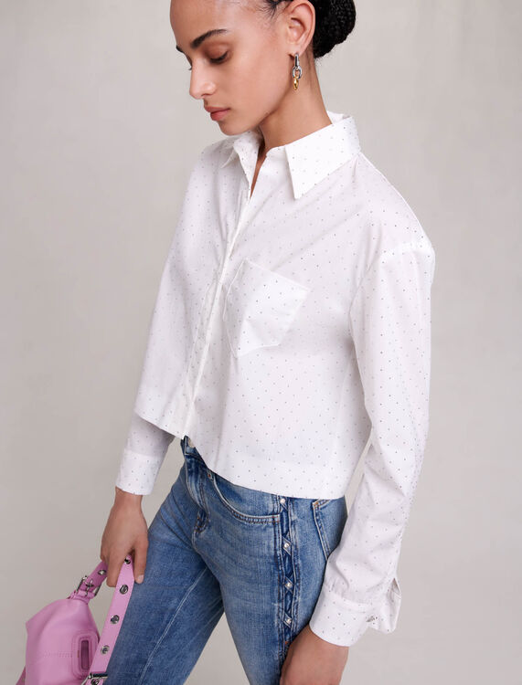 Rhinestone shirt - Shirts - MAJE