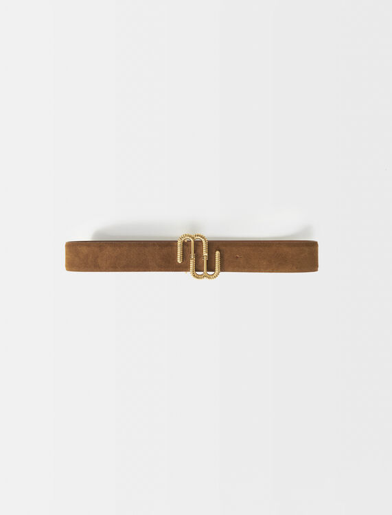 Faux suede belt with Clover logo - Other Accessories - MAJE