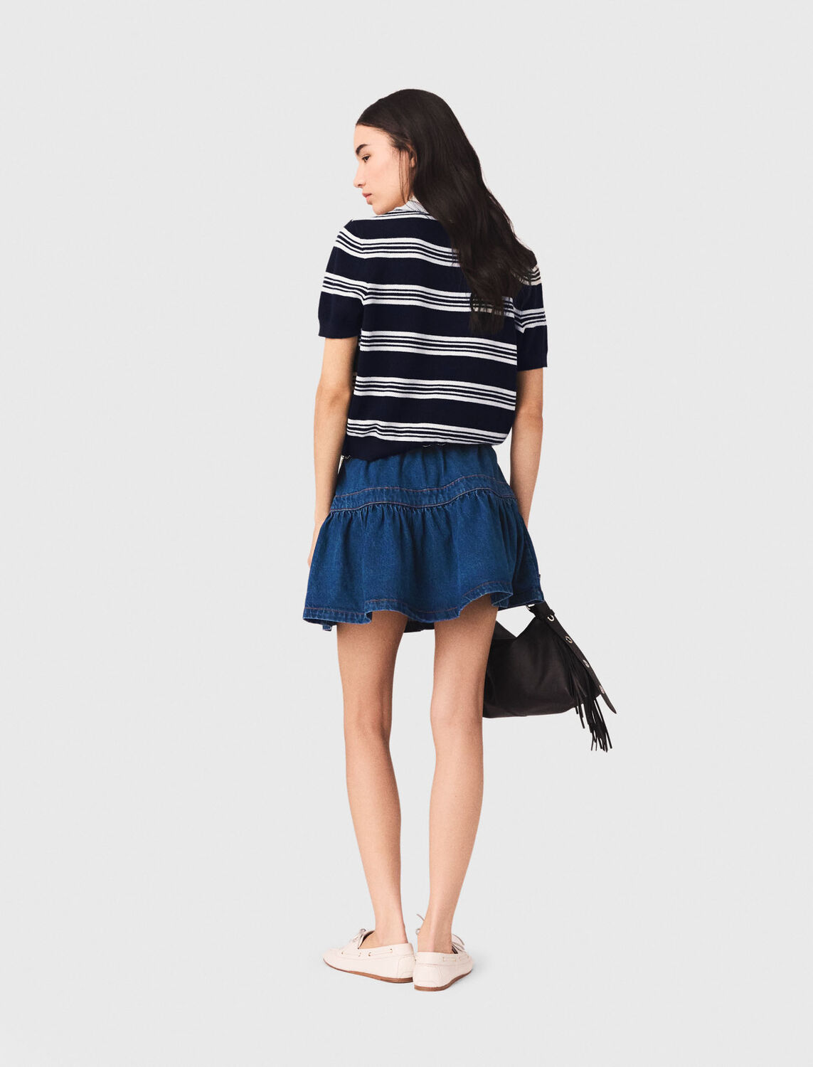 Short denim skirt - Skirts & Shorts - MAJE