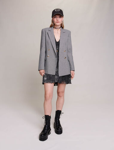 Suit jacket : Blazers & Jackets color Black / White