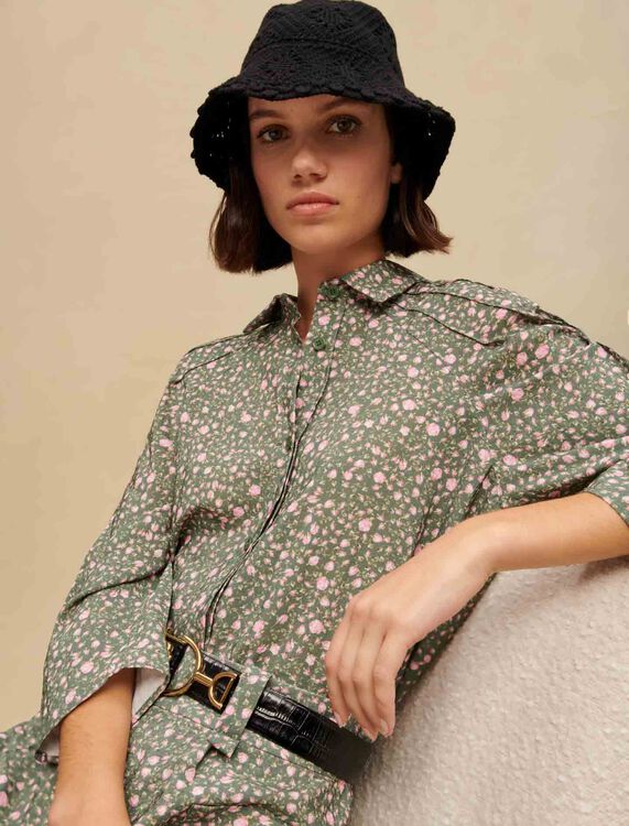 Rosebud-print shirt - Shirts - MAJE
