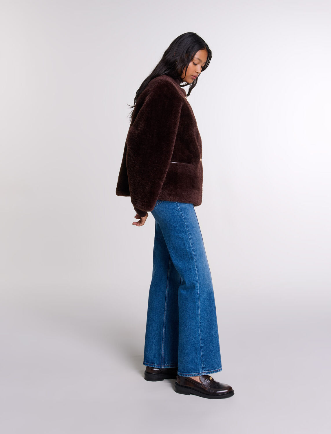 Short faux fur coat - Coats - MAJE