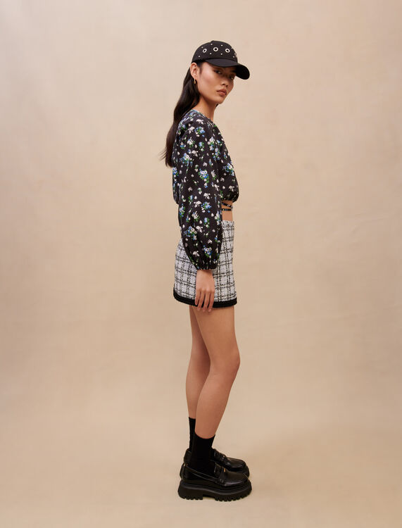 Floral top with tie - View All - MAJE