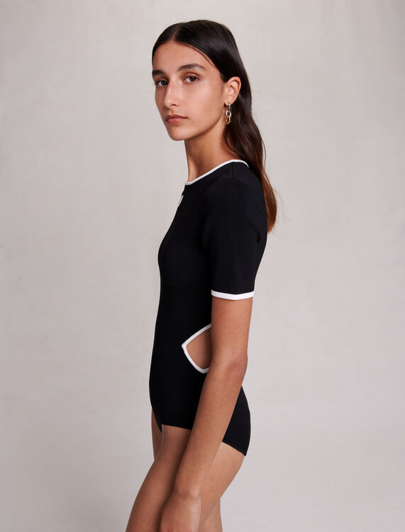 Openwork knit bodysuit - T-Shirts - MAJE