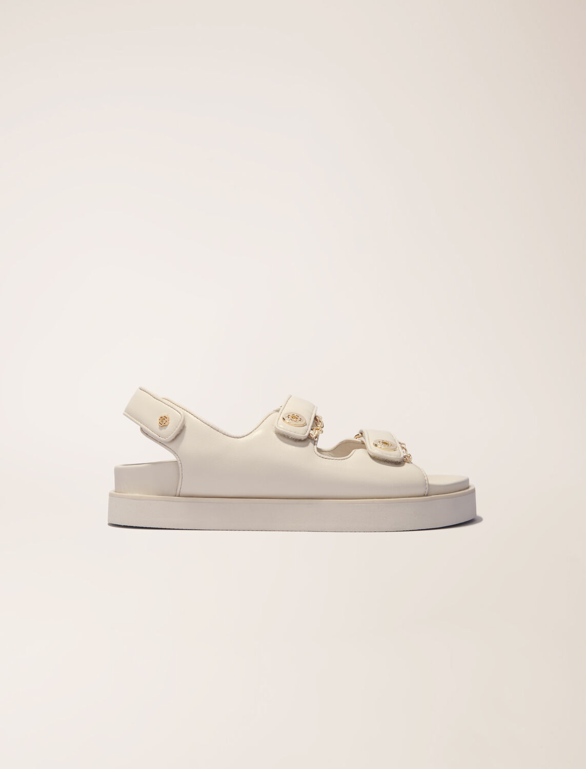 Flat leather sandals - Sling-Back & Sandals - MAJE