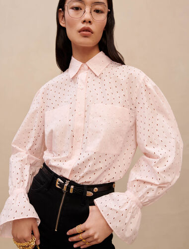 Pink broderie anglaise shirt : Chinese New Year Collection color Pink