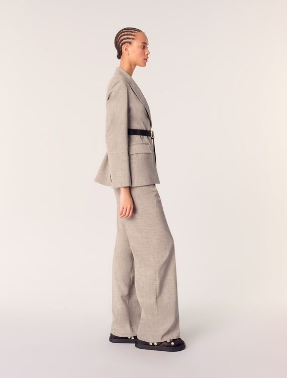 Belted suit jacket - Blazers & Jackets - MAJE