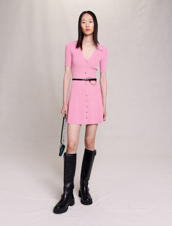 Sparkly ribbed knit dress : 30% Off color Pale Pink