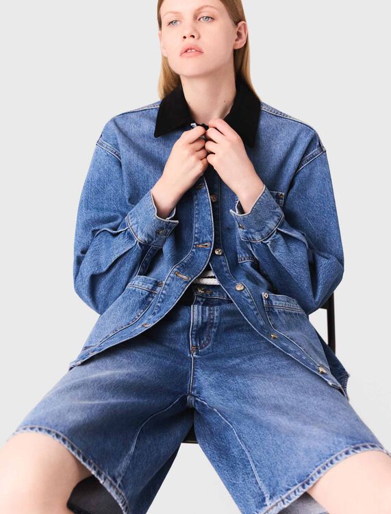 Faded denim jacket - Blazers & Jackets - MAJE
