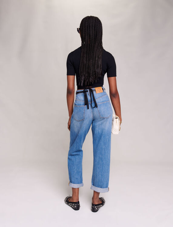 Criss-cross cropped top - 30% Off - MAJE