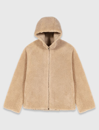 Reversible coat with hood : Coats color Camel