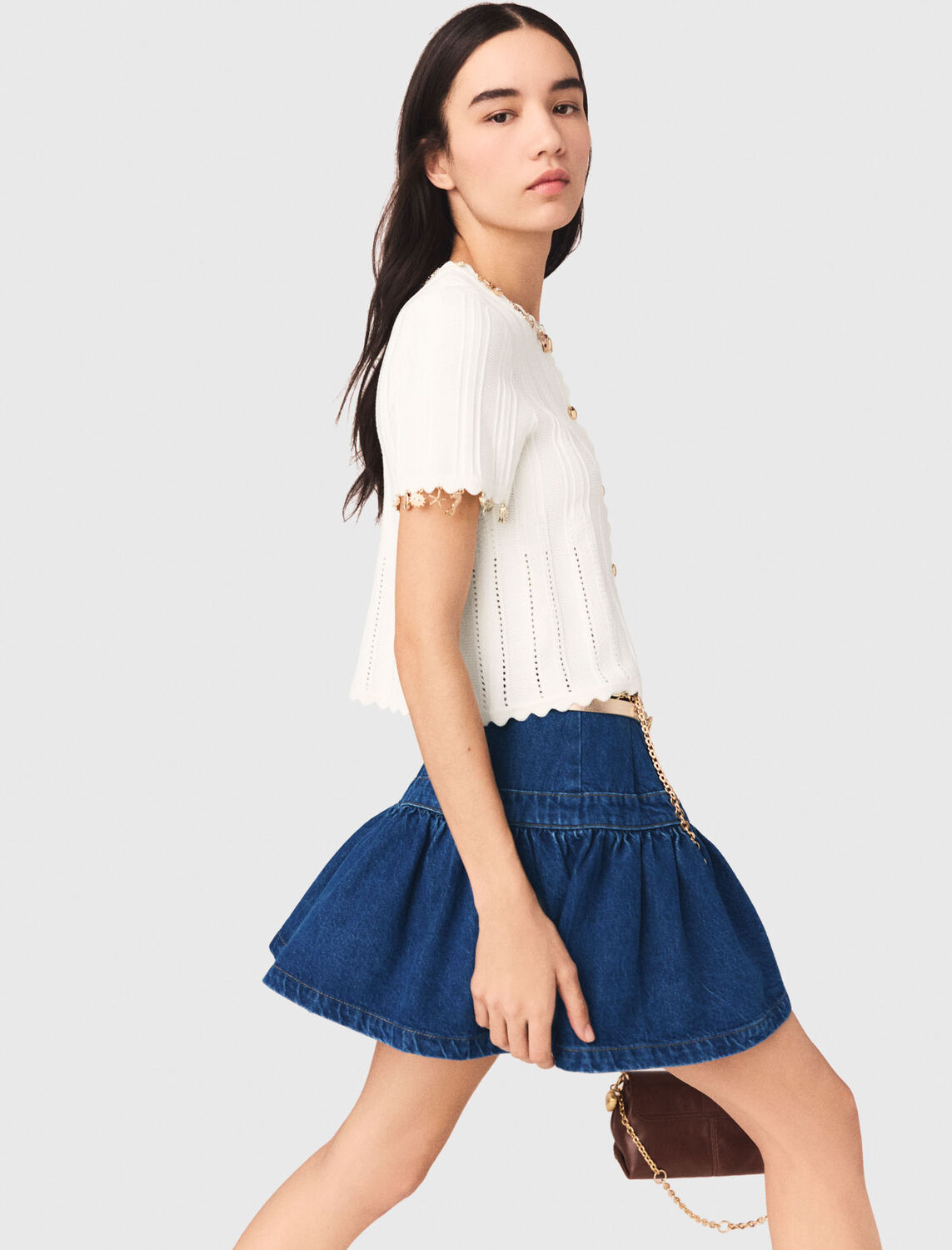 Gold jewellery cardigan - Sweaters & Cardigans - MAJE