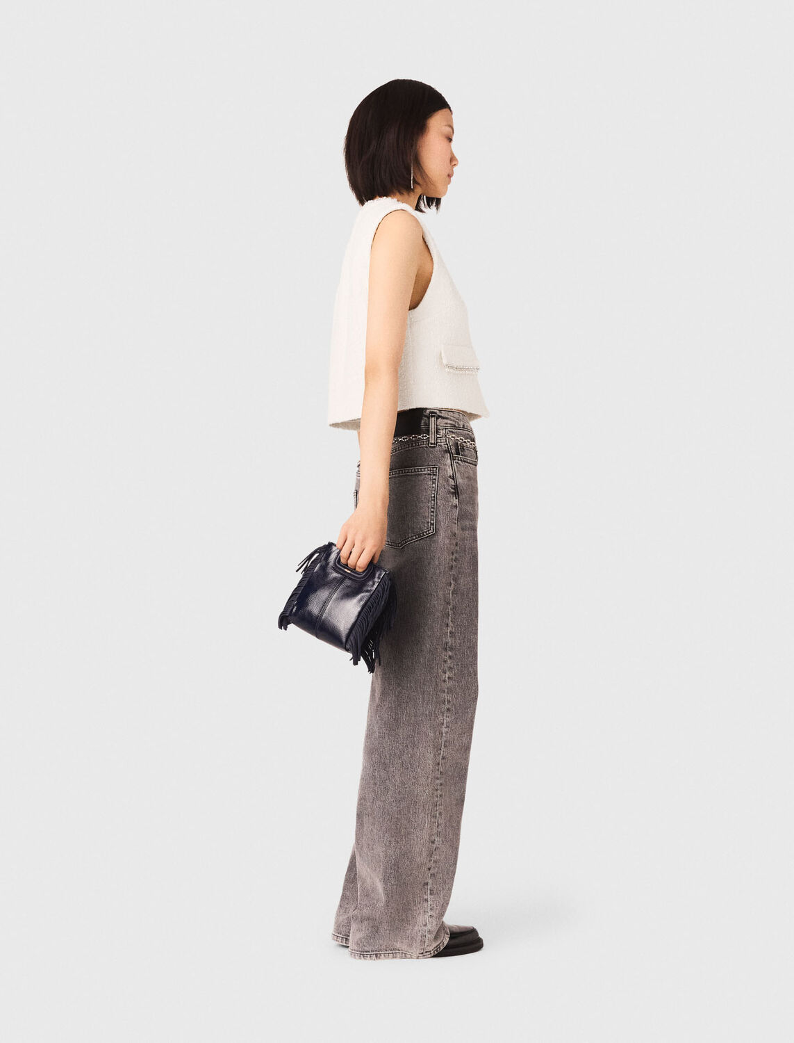 Beaded tweed jacket - Tops - MAJE