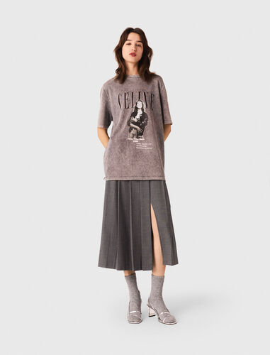 Maje x Céline Dion T-shirt : T-Shirts color Grey