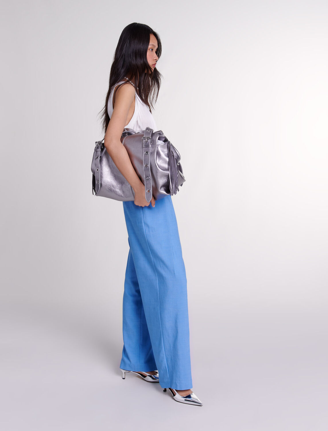 Wide-leg suit trousers with pleats - Fall-Winter Collection - MAJE