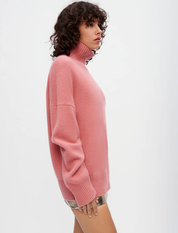 Loose-fitting stretch cashmere pullover - Cardigans & Sweaters - MAJE
