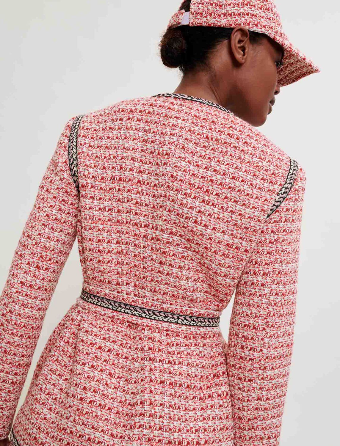 Tweed jacket with ethnic braids : Tops color 