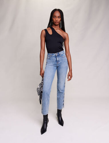 maje : Trousers & Jeans 顏色 蓝色/BLUE