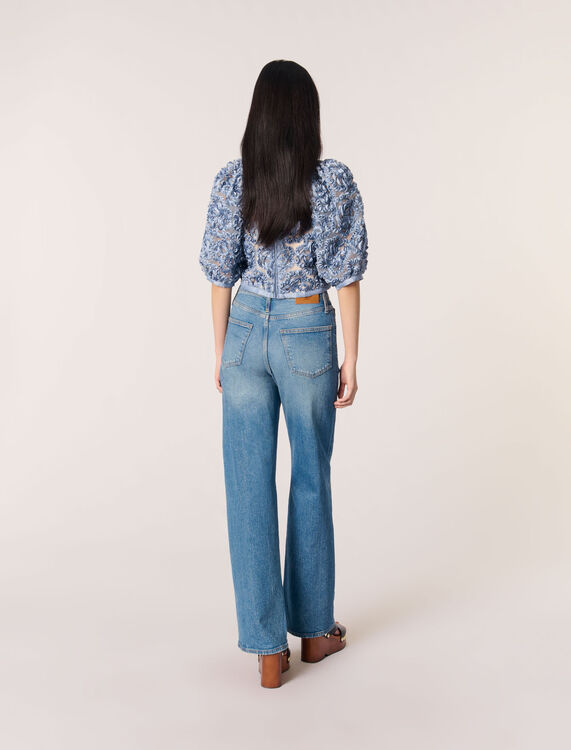 Floral organza top - Tops - MAJE