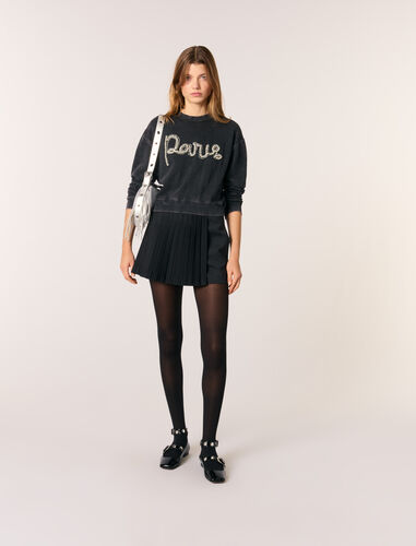 Embroidered sweatshirt : Tops color Anthracite grey