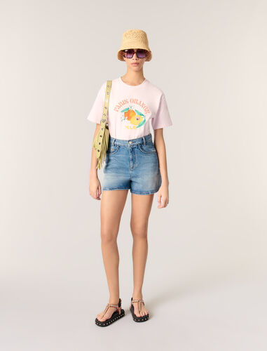 maje : T-Shirts 顏色 浅桃红/PALE PINK