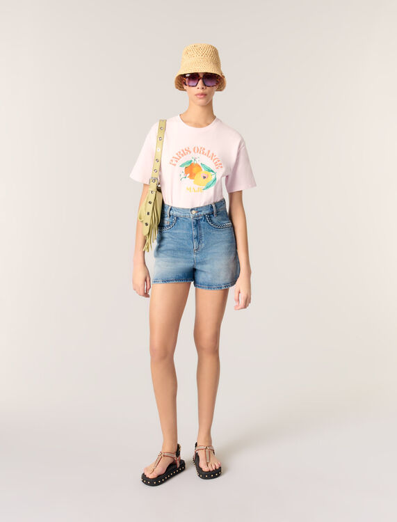 maje : T-Shirts 顏色 浅桃红/PALE PINK