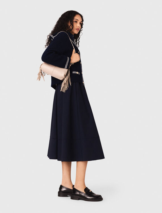 Striped tailored midi skirt - Skirts & Shorts - MAJE