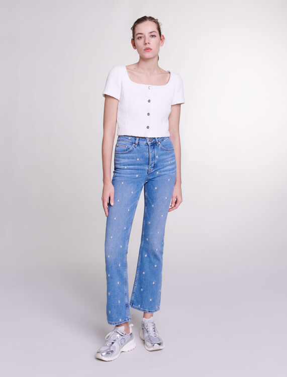 Tweed top : 30% Off color Ecru