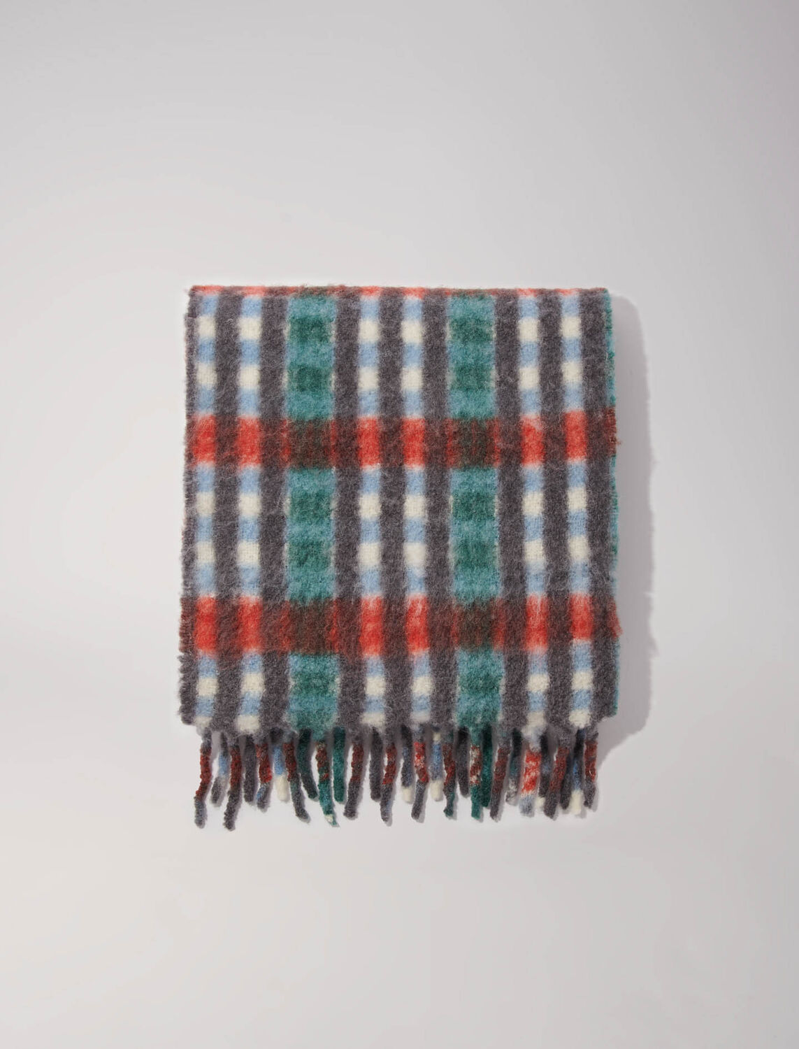 Alpaca blend check scarf - Fall-Winter Collection - MAJE