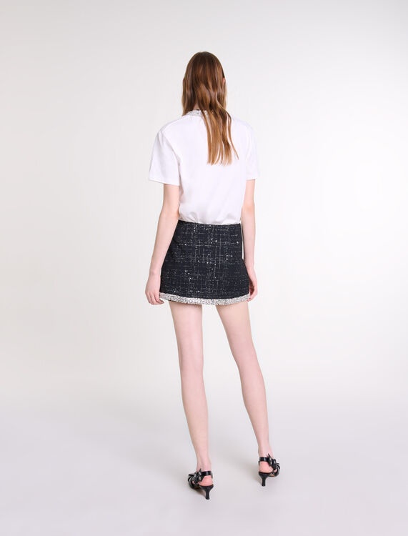 Sequinned skort - Skirts & Shorts - MAJE