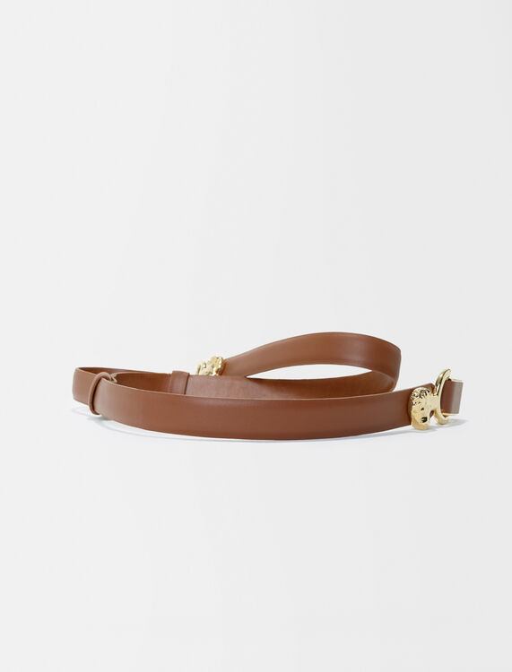Lion and horsebit leather belt - Other Accessories - MAJE