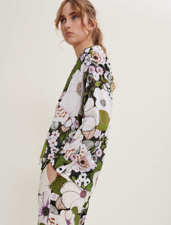 70s Floral print shirt : View All color 