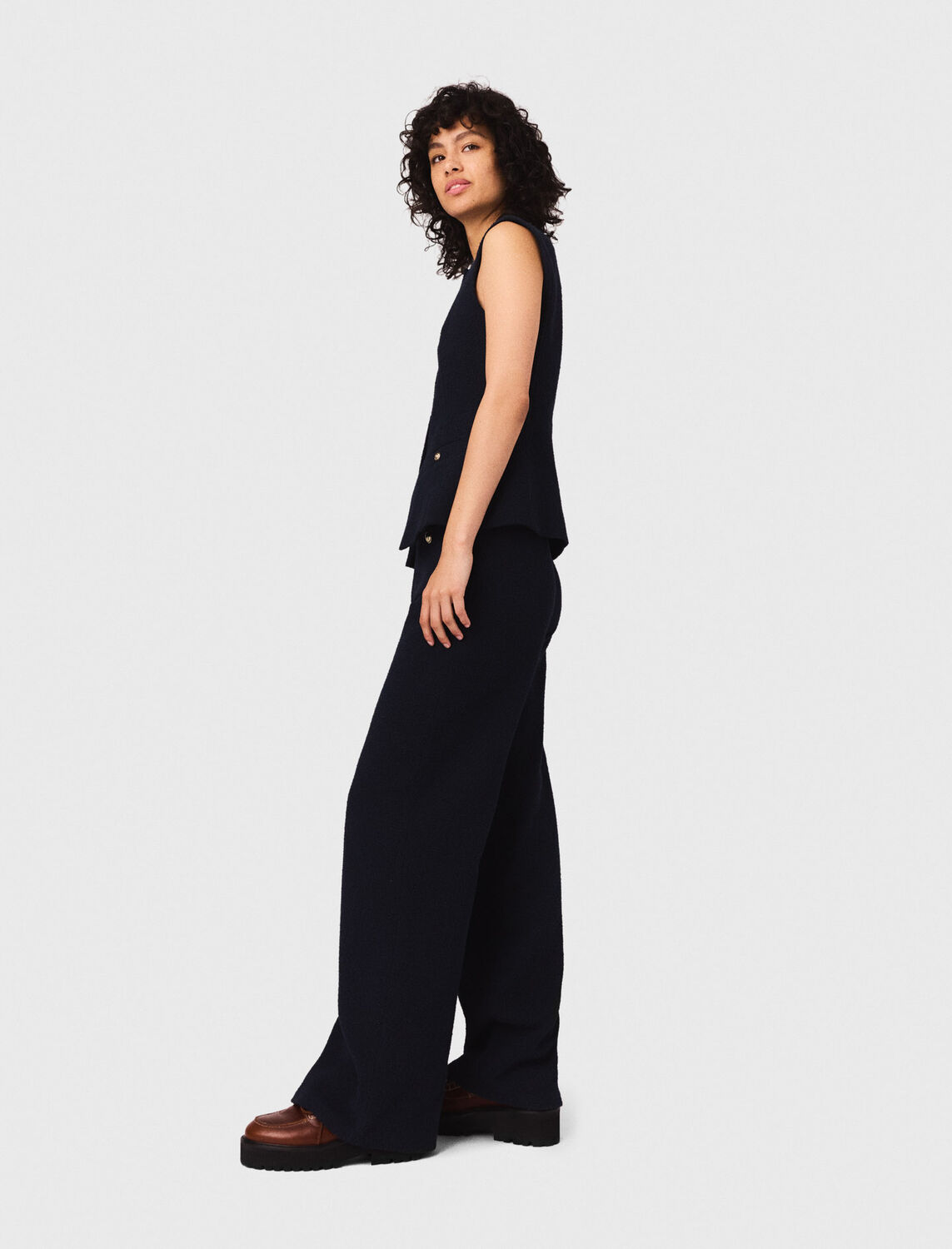 Straight-leg tweed trousers - Trousers & Jeans - MAJE