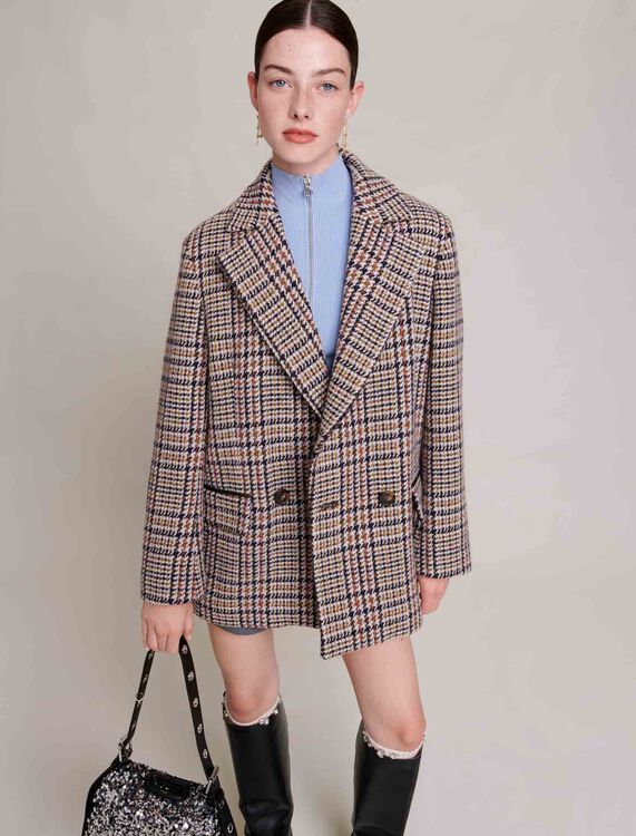 Short checked jacket - Blazers & Jackets - MAJE