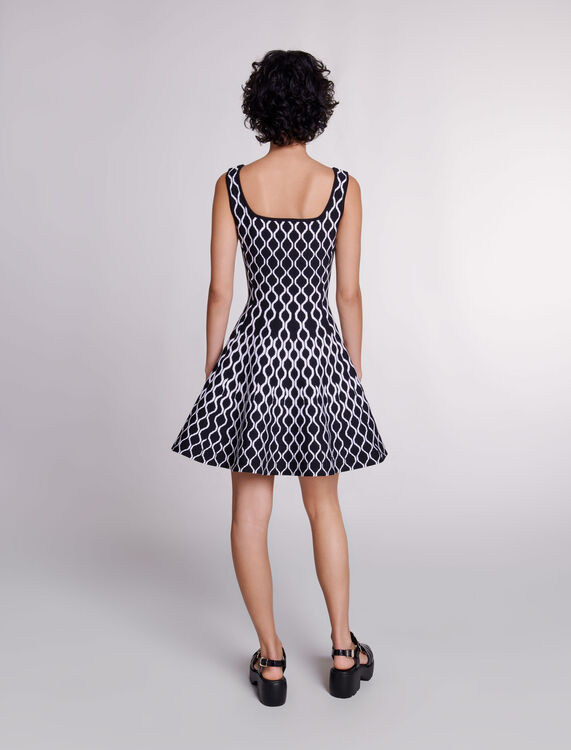 Short patterned knit dress - Dresses - MAJE